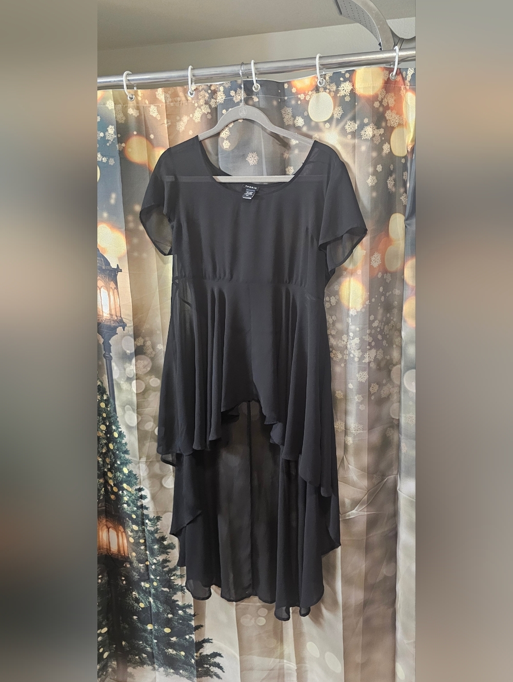 Torrid Black Hi-Low Chiffon Layering Top